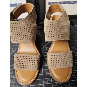 FRANCO SARTO brown suede slingback block heels women‎ Sz 9M